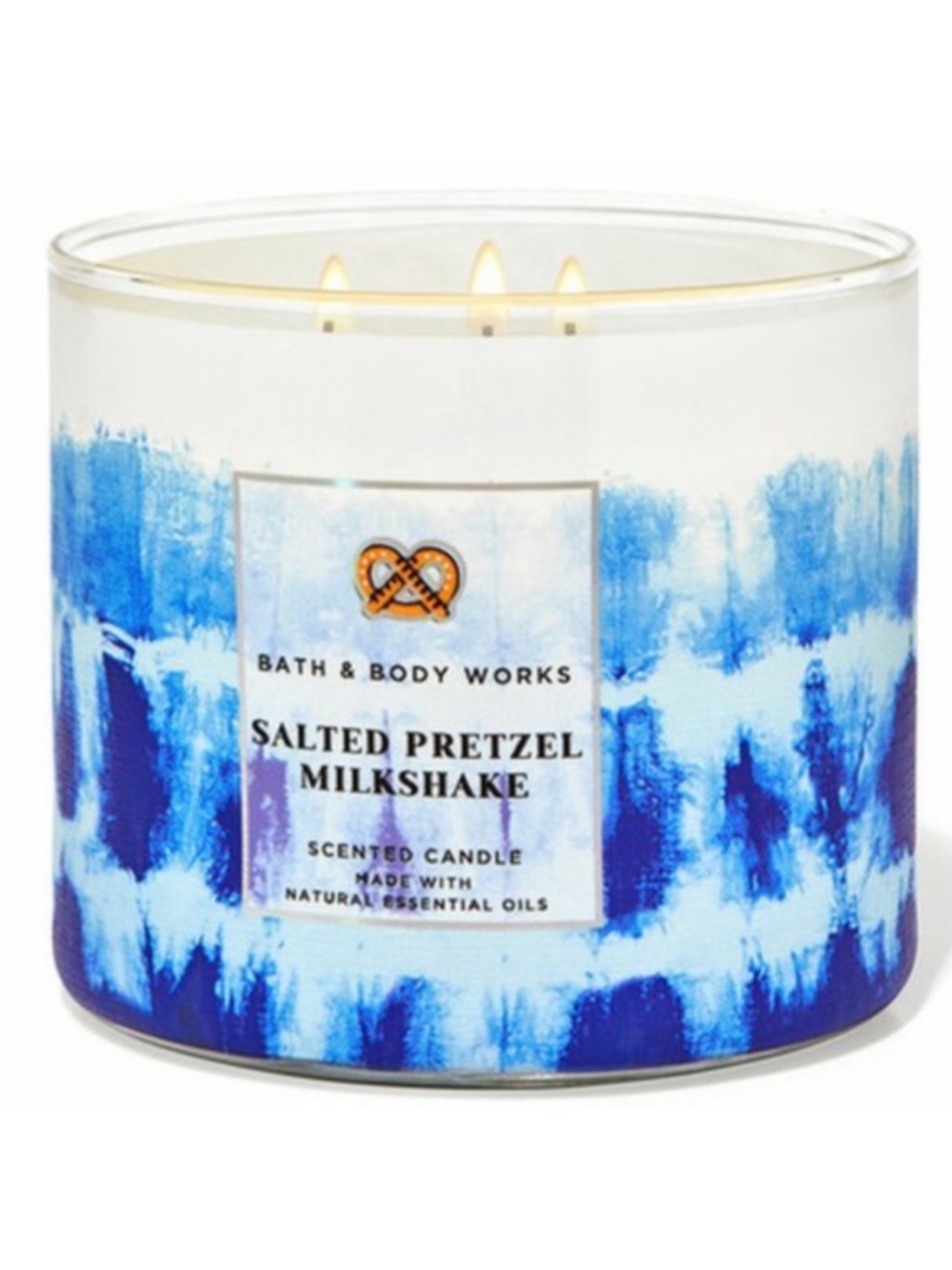 NEW Bath & Body Works Salted Pretzel Milkshake 3 Wick Candle